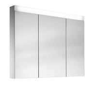 Schneider PATA LED Armoire de toilette, 3 portes 30/40/30cm, 995x120x756mm, éclairage supérieur variable, 161.101.02.02, Exécution: norme UE/corps blanc/4000K