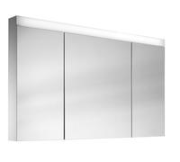 Schneider PATA LED Armoire de toilette, 3 portes 35/60/35cm, 1295x120x756mm, éclairage supérieur variable, 161.131.01.0201, Exécution: norme CH/corps blanc/3000K