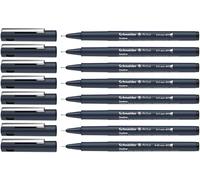 Schneider Pictus Fineliner (8 épaisseurs de trait différentes : 0,05-0,9 mm) noir, étui de 8 pièces