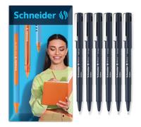 Schneider Pictus Fineliner Stylo à encre pigmentée imperméable Noir 0,05 | Encre pigmentée résistante à la décoloration, lignes contrôlées précises, pointe en métal, compatible avec règle et modèle
