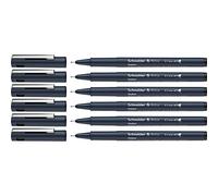Schneider Pictus Lot de 6 feutres fins (épaisseur de trait 0,7 mm) Noir