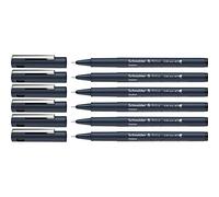 Schneider Pictus Lot de 6 feutres fins Noir Épaisseur de trait 0,05 mm