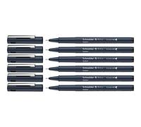 Schneider Pictus Lot de 6 feutres fins Noir Épaisseur de trait 0,4 mm