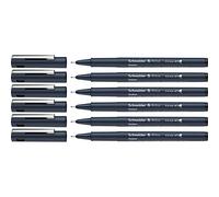 Schneider Pictus Lot de 6 feutres fins Noir Épaisseur de trait 0,9 mm