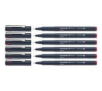 Schneider Pictus Lot de 6 feutres fins Rouge Épaisseur de trait 0,5 mm