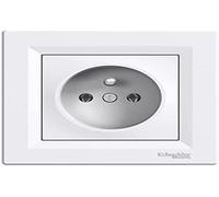 Schneider - Prise standard 2P+T 16 A IP20 Blanc - Asfora - EPH2800121