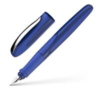 Schneider Ray 168215 Stylo plume pour droitier, avec cartouche d'encre standard bleu roi, bleu spatial