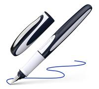 Schneider Ray - Stylo-plume pour droitiers - Cartouche d'encre standard bleu roi incluse - bleu/gris