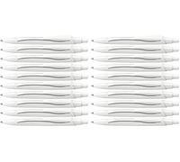 Schneider Reco (131849) - Lot de 20 stylos à bille, plastique recy ncre noire - Blanc