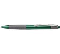 Schneider Stylo Bille Rétractable Loox Avec Grip Caoutchouc Et Clip En Métal. Encre Verte