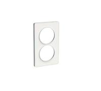 Schneider S520814 Plaque 2 postes verticaux 57mm Odace touch