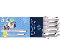 Schneider Schreibgeräte Etui 4x Memo + 1x Rave pearl 150235 Stylo-bille couleur décriture: bleu 5 pc(s)