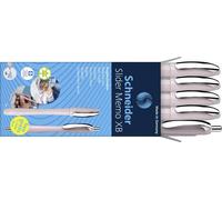 Schneider Schreibgeräte Etui 4x Memo + 1x Rave pearl 150235 Stylo-bille couleur d'écriture: bleu 5 pc(s)