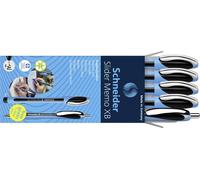Schneider Schreibgeräte Etui 4x Memo + 1x Rave schwarz 150245 Stylo-bille couleur d'écriture: noir 5 pc(s)