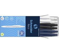 Schneider Schreibgeräte Kugelschreiber Reco 6er Pack sortiert, Mine blau 131886 Stylo-bille 6 pc(s)