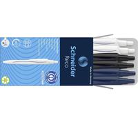 Schneider Schreibgeräte Kugelschreiber Reco 6er Pack sortiert, Mine blau 131886 Stylo-bille 6 pc(s)