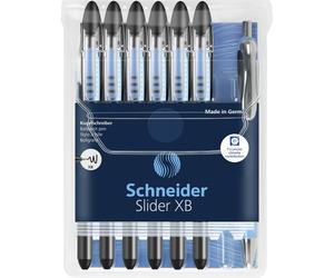 Schneider Schreibgeräte Kugelschreiber Slider Basic XB Rave 6er Etui + Slider Rave XB schwarz 151276 Stylo-bille 6 pc(s)