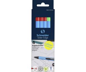 Schneider Schreibgeräte Kugelschreiber Slider Edge XB 4er Stiftebox, Lehrer-Korrekturset 152272 Stylo-bille 4 pc(s)