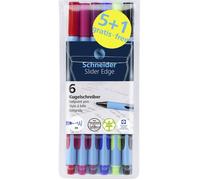 Schneider Schreibgeräte Kugelschreiber Slider Edge XB 6er Etui, sortiert, 5+1 Aktion 152284 Stylo-bille 6 pc(s)