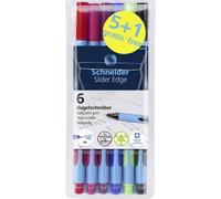 Schneider Schreibgeräte Kugelschreiber Slider Edge XB 6er Etui, sortiert, 5+1 Aktion 152284 Stylo-bille 6 pc(s)