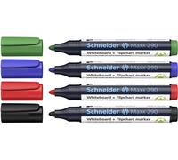 Schneider Schreibgeräte Maxx 290 129094 Marqueur tableau blanc noir, rouge, bleu, vert 4 pc(s)