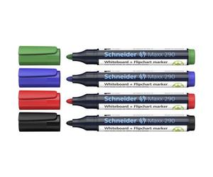 Schneider Schreibgeräte Maxx 290 129094 Marqueur tableau blanc noir, rouge, bleu, vert 4 pc(s)