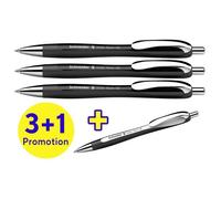 Schneider Pen Stylo-bille Slider Rave XB 132584 0,7 mm encre bleue Lot de 4