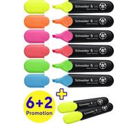 Schneider Schreibgeräte Surligneur Textmarker Job sortiert Karton-Etui 8 Stück Aktion 115068 8 pc(s)