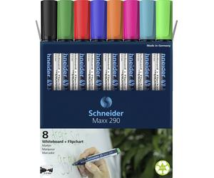 Schneider Schreibgeräte Whiteboard-Marker Maxx 290 8er Set sortiert, 6+2 Aktion 129098 Marqueur tableau blanc 8 pc(s)