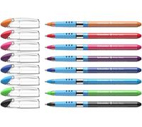 Schneider Pen Stylo-bille Slider Basic, Pointe extra large (XB), Pochette de 8, Couleurs assorties