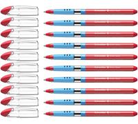 Schneider Slider Basic (Stylo bille avec capuchon et une pointe extra large (XB)) Lot de 10 Stylos, Encre rouge