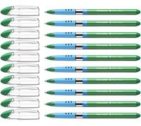Schneider Slider Basic (Stylos à bille, pointe extra large (XB)) Lot de 10 Stylos, Encre verte