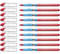 Schneider Slider Basic (Stylos à bille, pointe fine (F)) Lot de 10 Stylos, Encre rouge