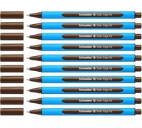 Schneider Slider Edge XB - Lot de 10 Stylos à Bille, Marron | Pointe extra large