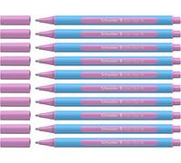 Schneider Slider Edge XB Pastel - 10 Stylos à Bille, Lilas | Pointe triangulaire, encre Viscoglide ultra-fluide, séchage rapide - idéal pour le bureau et le journal