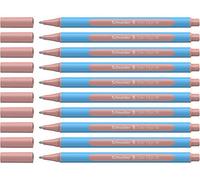 Schneider Slider Edge XB Pastel - Lot de 10 Stylos à Bille | Encre blush pastel, pointe extra large, technologie Viscoglide, corps triangulaire antidérapant
