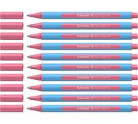 Schneider Slider Edge XB Pastel - Lot de 10 Stylos à Bille, Rose | Couleur flamant rose pastel, pointe triangulaire XB, technologie Viscoglide
