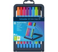 Schneider Pen - Stylo bille Slider Edge - Pointe extra-large (XB) - Boîte 8 couleurs assorties