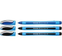 Schneider Slider Memo XB 150292 Lot de 3 stylos à bille, épaisseur de trait : XB, fabriqués en Allemagne, 2 x noir/1 x bleu