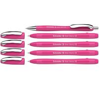 Schneider Slider Memo XB and Slider Rave XB 150265 Stylo à bille (couleur du corps : rose pouvoir, couleur de l'encre : bleu) 4 + 1 pièce