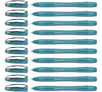 Schneider Slider Memo XB Colour Edition Lot de 10 stylos à bille avec capuchon, largeur de trait XB Couleur du boîtier : bleu sarcelle