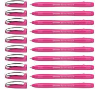 Schneider Slider Memo XB - Lot de 10 Stylos à Bille Rose Vif | Encre bleue, trait extra-large, corps ergonomique - édition couleur limitée