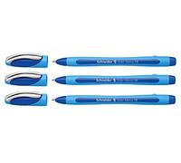 Schneider Slider Memo XB Lot de 3 stylos à Bille avec Capuchon, Largeur de Trait XB, Bleu, 3er