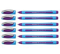 Schneider Slider Memo XB Lot de 3 stylos à Bille avec Capuchon, Largeur de Trait XB, Lilas, 6er