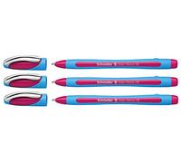 Schneider Slider Memo XB Lot de 3 stylos à Bille avec Capuchon, Largeur de Trait XB, Rose Bonbon, 3er