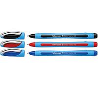 Schneider Slider Memo XB Lot de 3 stylos à Bille avec Capuchon, Largeur de Trait XB, Rot/Schwarz/Blau, 3er