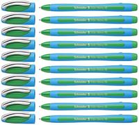 Schneider Stylo bille Slider Memo XB - Pointe extra large (XB) avec capuchon Vert, lot de 10