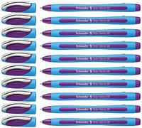 Schneider Slider Memo XB Stylo bille (avec capuchon, Pointe extra large (XB)) Violet, Lot de 10