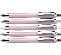 Schneider Slider Rave XB 132519 Lot de 5 stylos à bille (édition spéciale limitée en perle, rétractables et rechargeables, indélébile) - Couleur de l'encre: bleu