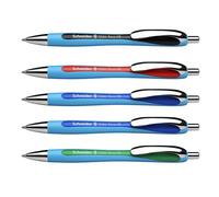 Schneider Slider Rave Xb Ballpoint Pen (Line Thickness: Xb, Permanent Lead, Made In Germany), Ink Colour: 2 X Blue, Black, Red And Green